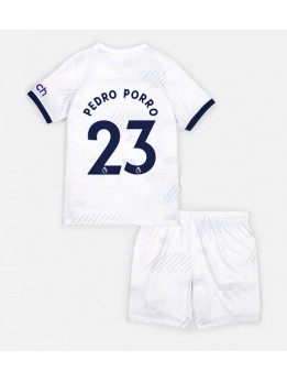 Billige Tottenham Hotspur Pedro Porro #23 Hjemmedraktsett Barn 2023-24 Kortermet (+ Korte bukser)